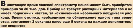 Некоторые особенности современной аппаратуры обнаружения следов взрывчатых веществ